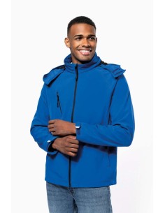 K-KA413-MEN'S DETACHABLE HOODED SOFTSHELL JACKET 2